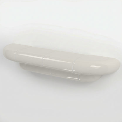 Orbi floating wall shelf in glossy Off-White finish, handcrafted in Spain.