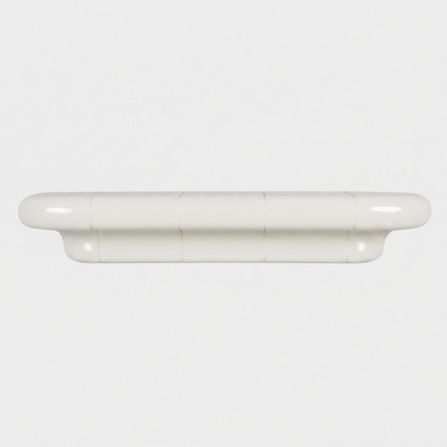 Orbi floating shelf XL in glossy Off-White finish, handcrafted designer wall shelf.