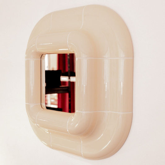 Lolo Mirror in Soft Butter photographed on a clean studio background.